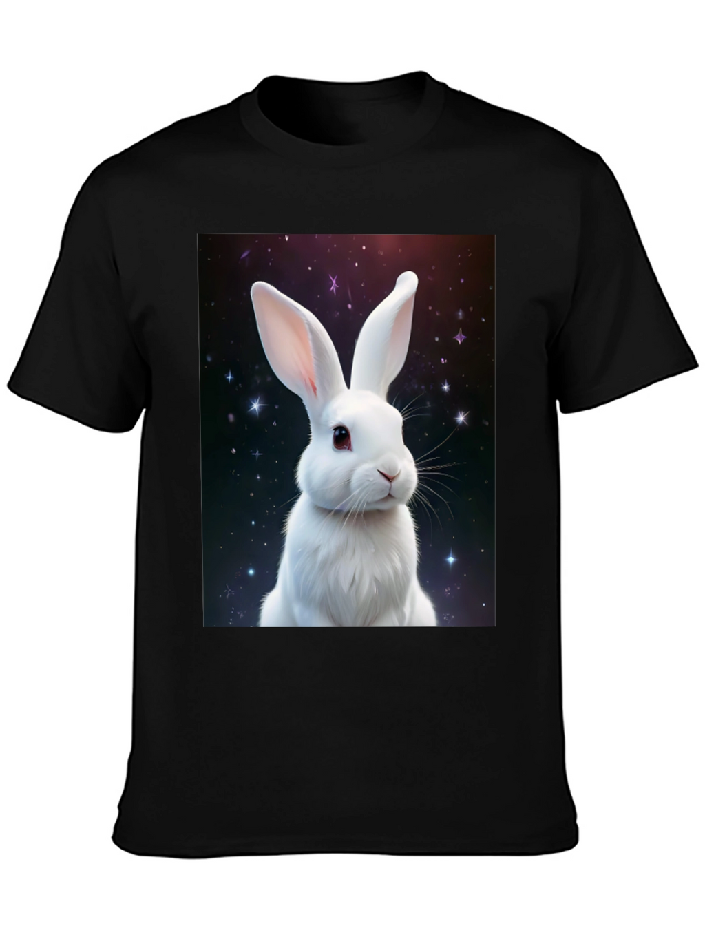 Cosmic Rabbit Graphic Tee - Black