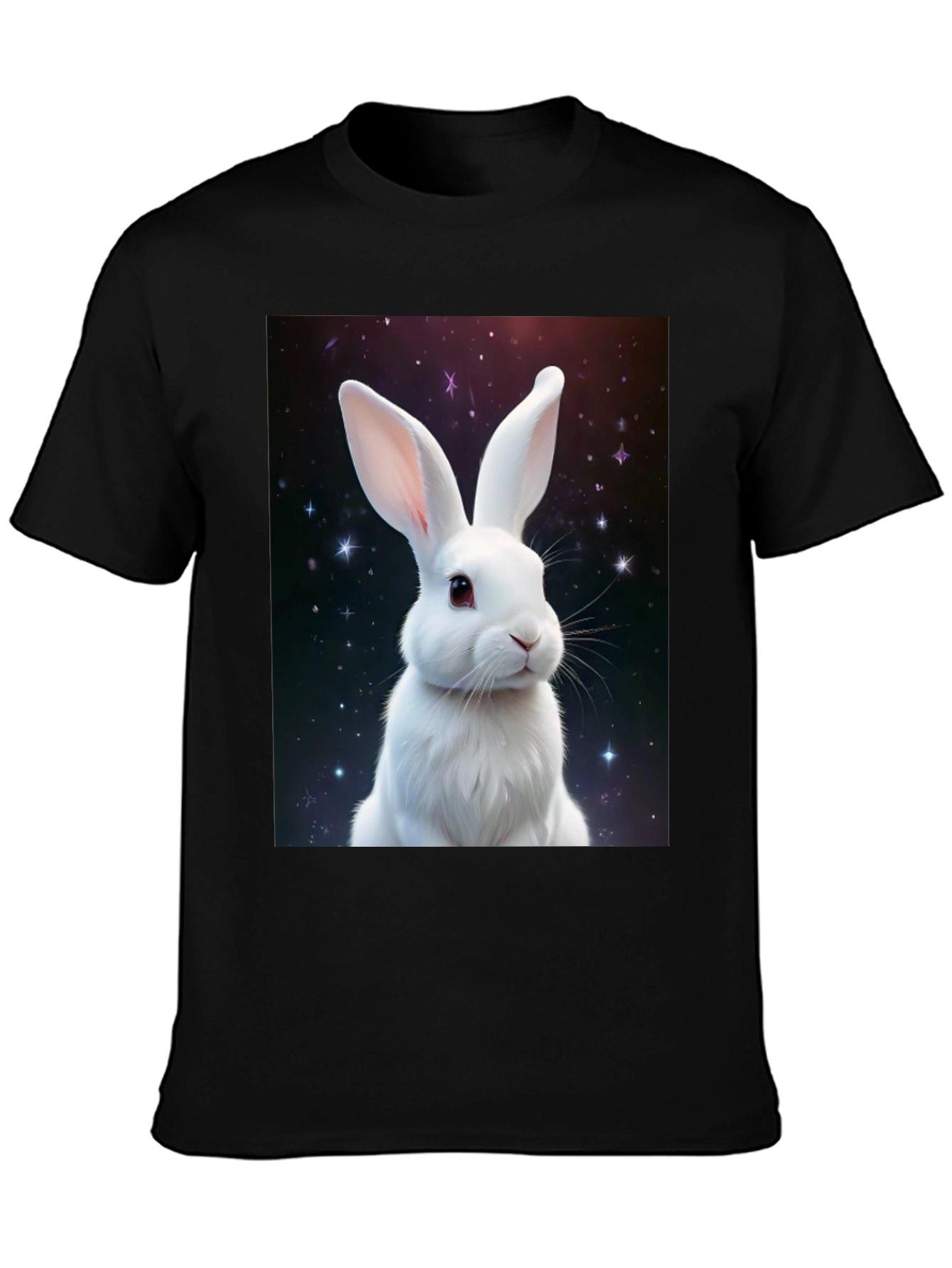 Cosmic Rabbit Graphic Tee - Black