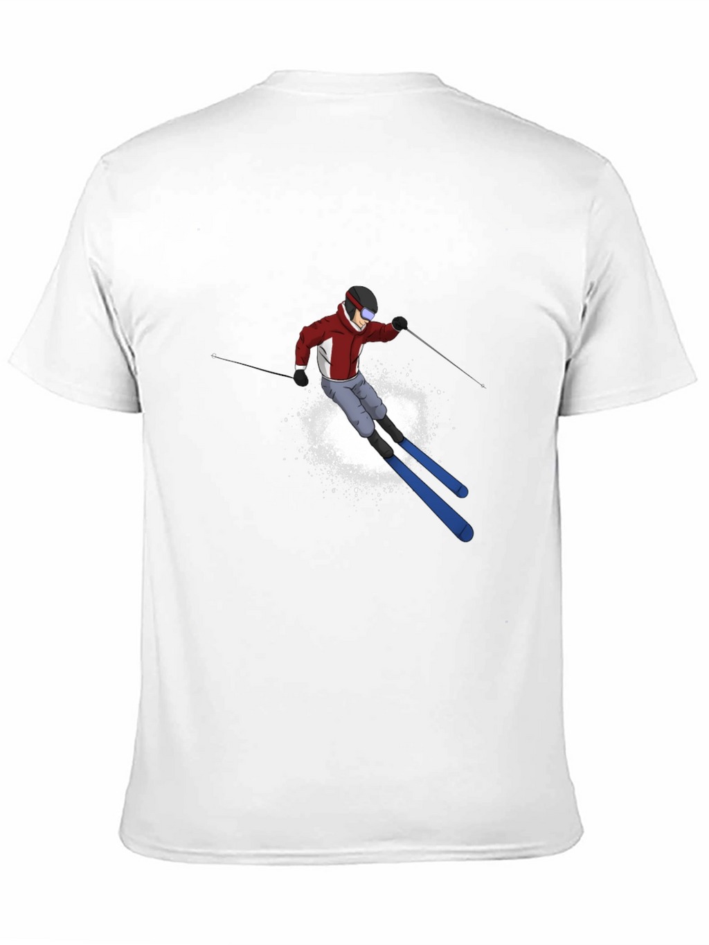Cool Skier Graphic Black T-Shirt