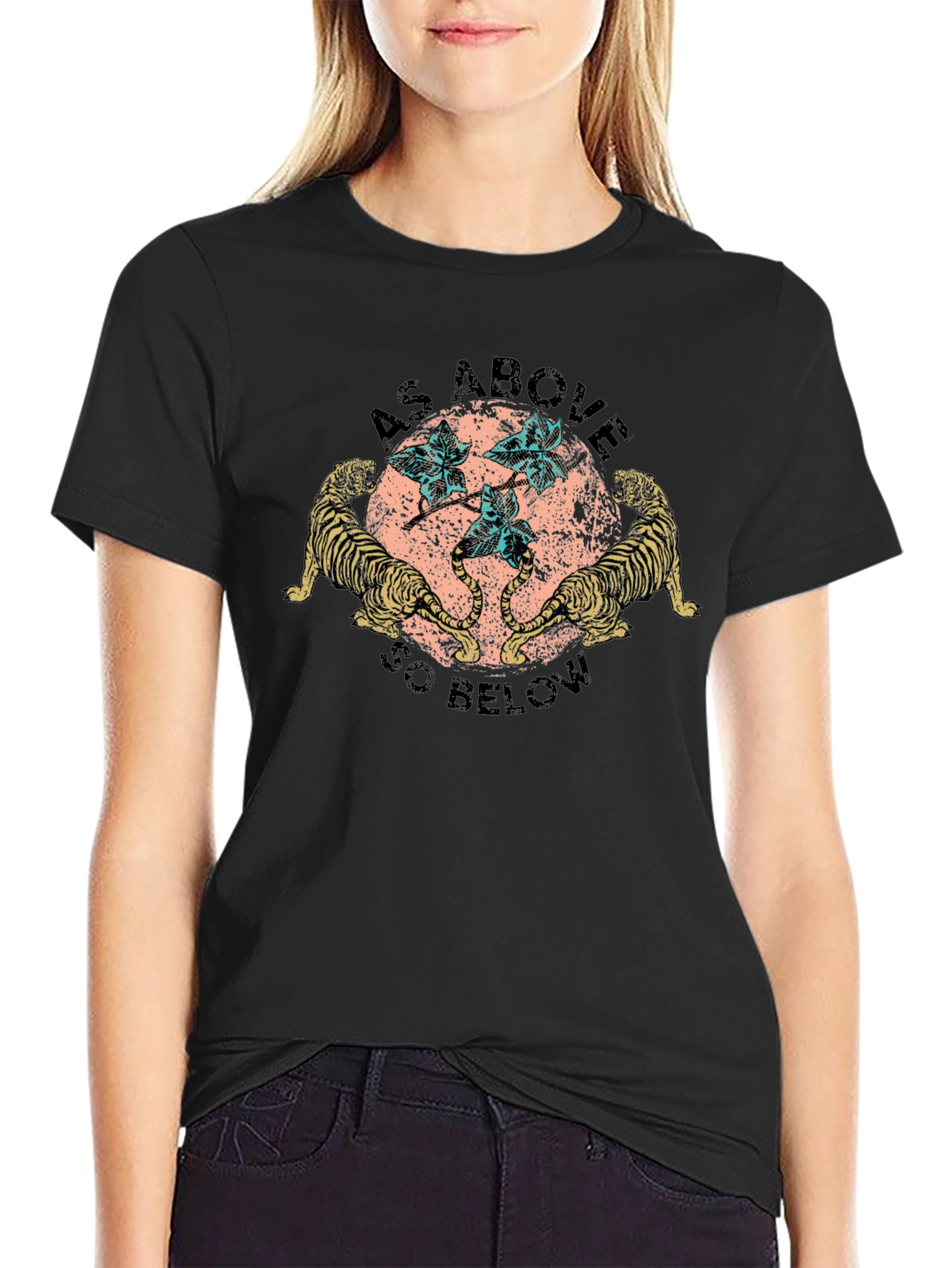 As Above So Below Tiger Graphic Tee