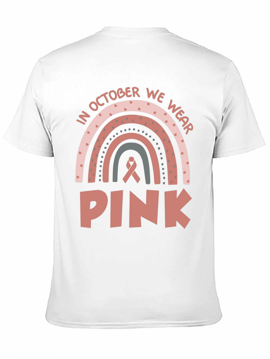 October We Wear Pink Ribbon Graphic Tee