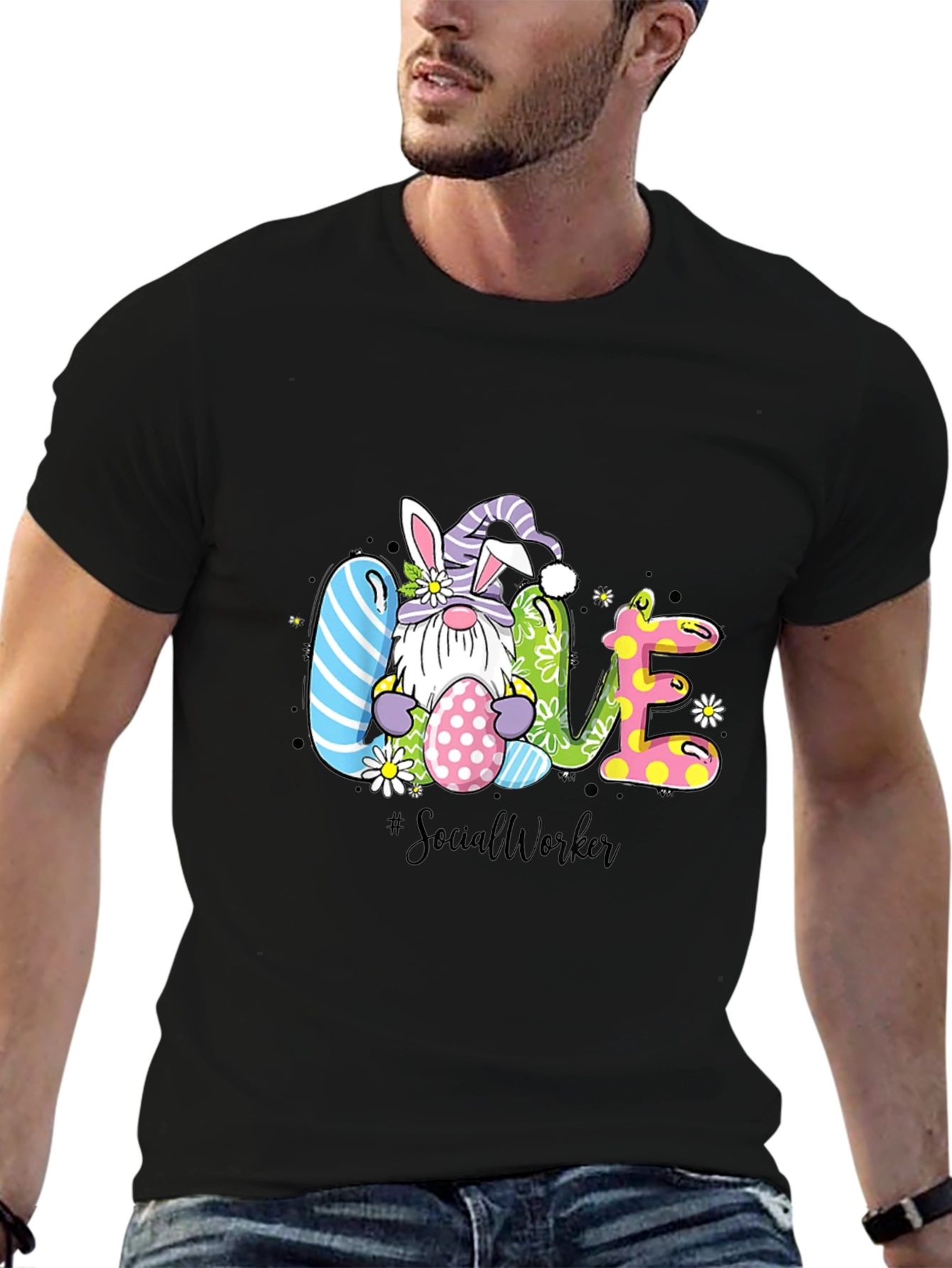 Easter Gnome Love Social Worker T-Shirt