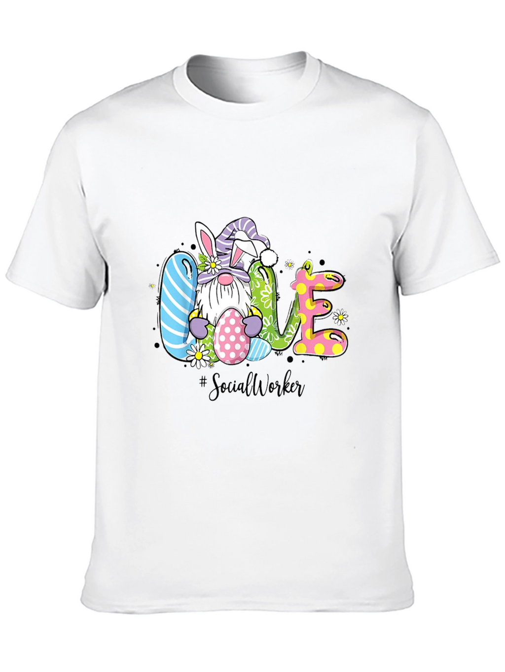Easter Gnome Love Social Worker T-Shirt