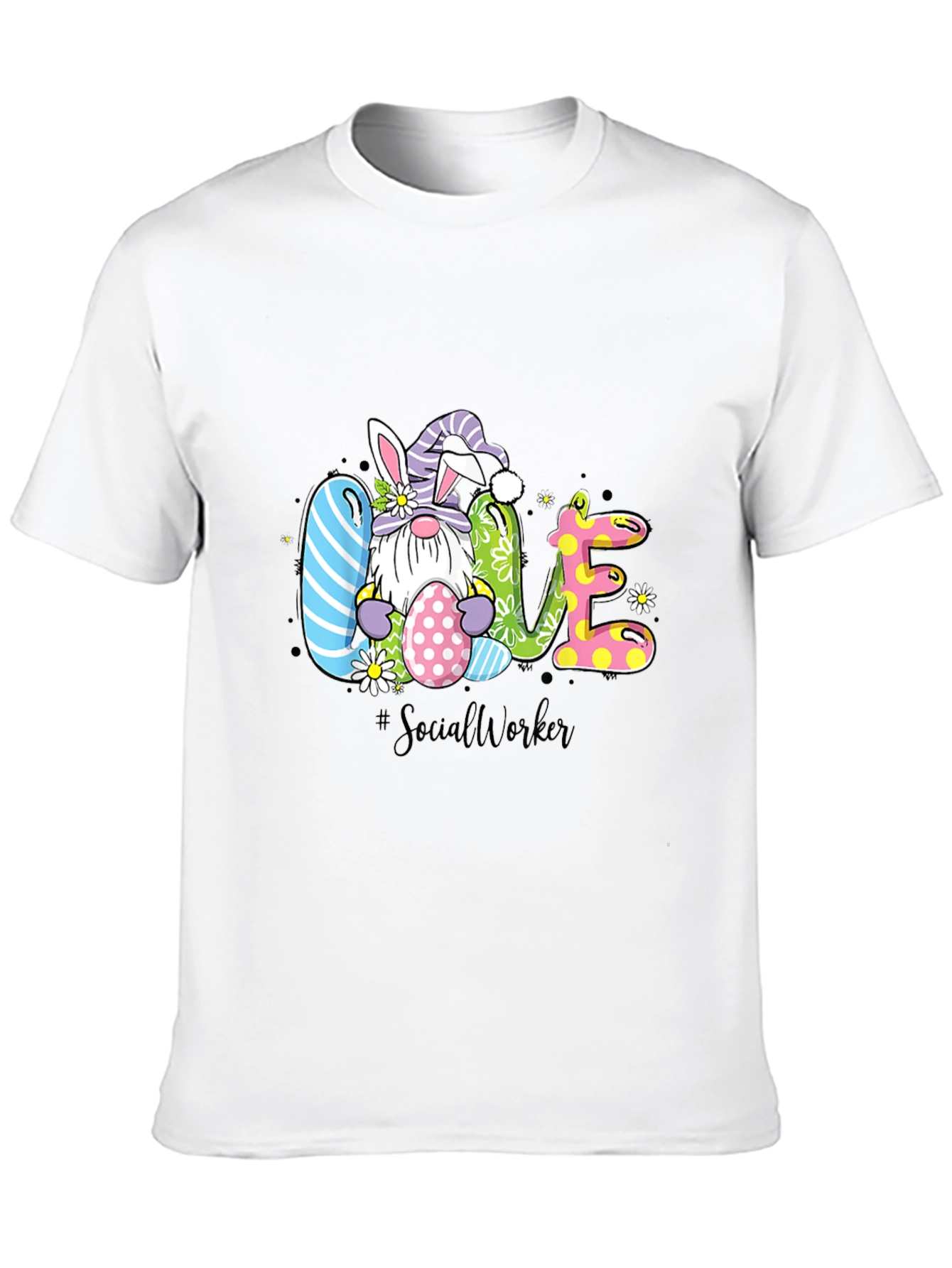 Easter Gnome Love Social Worker T-Shirt