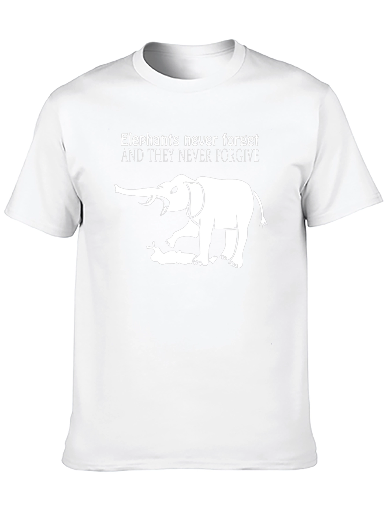 Elephants Never Forget Graphic Tee - Black Cotton