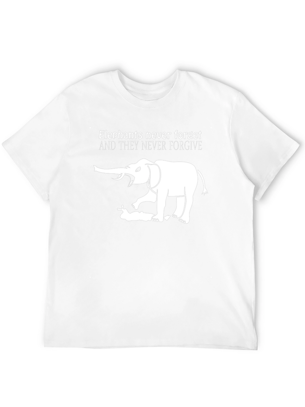 Elephants Never Forget Graphic Tee - Black Cotton