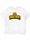 All Together! Graphic Print Tee - Black Cotton T-Shirt