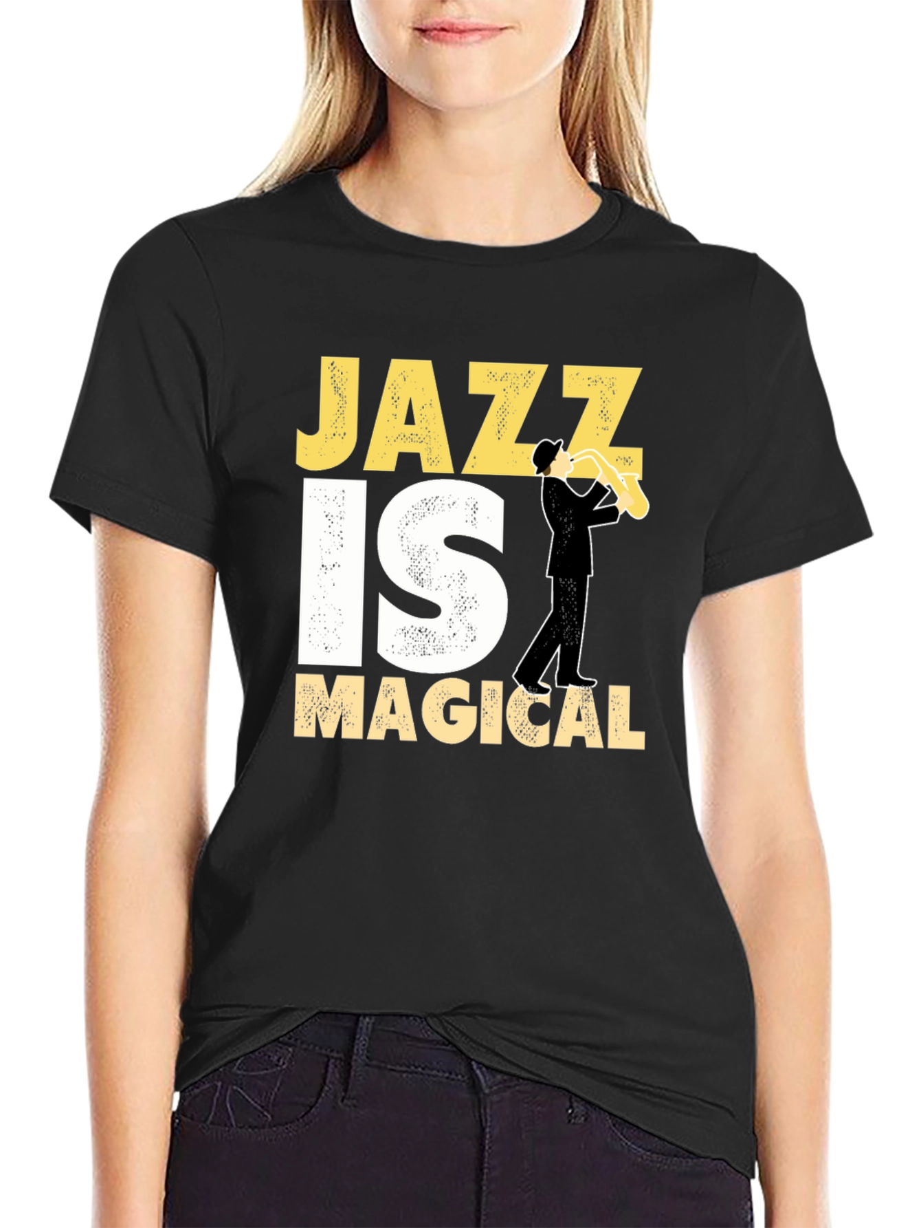 Jazz Is Magical Graphic T-Shirt - Black