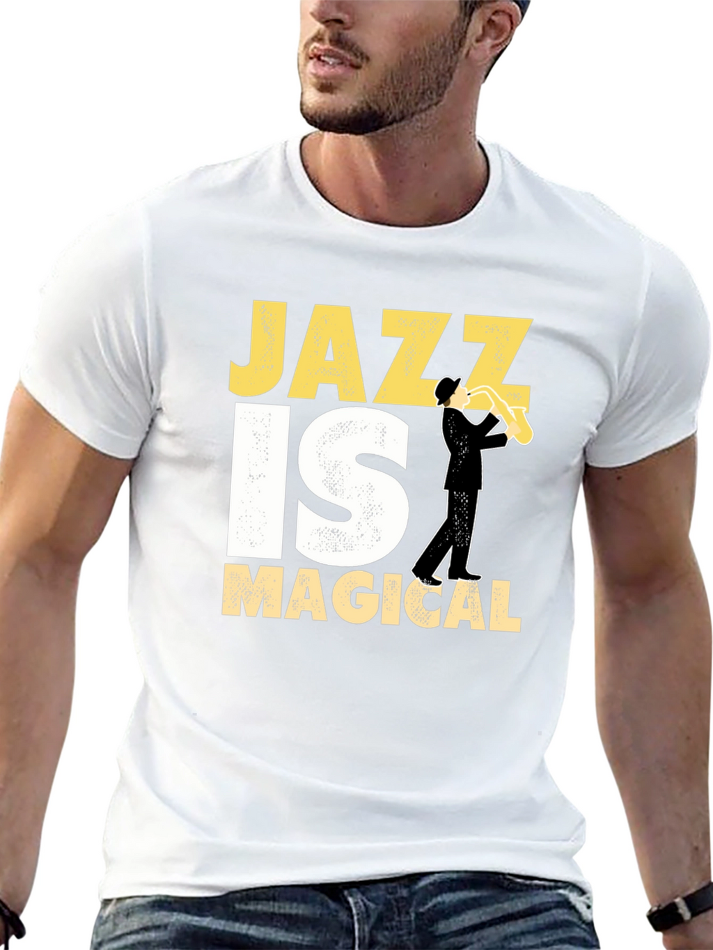 Jazz Is Magical Graphic T-Shirt - Black