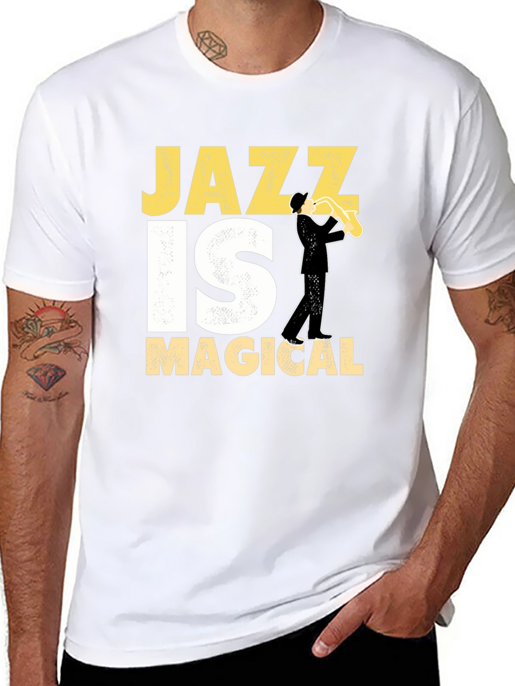Jazz Is Magical Graphic T-Shirt - Black