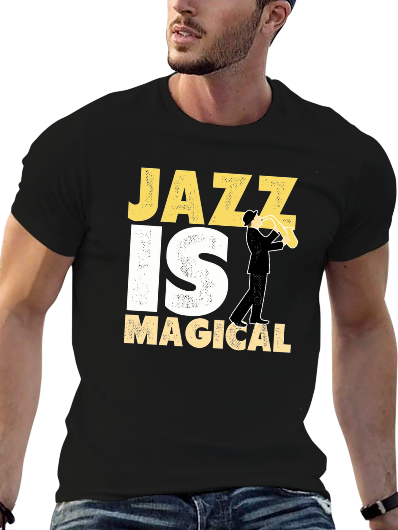 Jazz Is Magical Graphic T-Shirt - Black