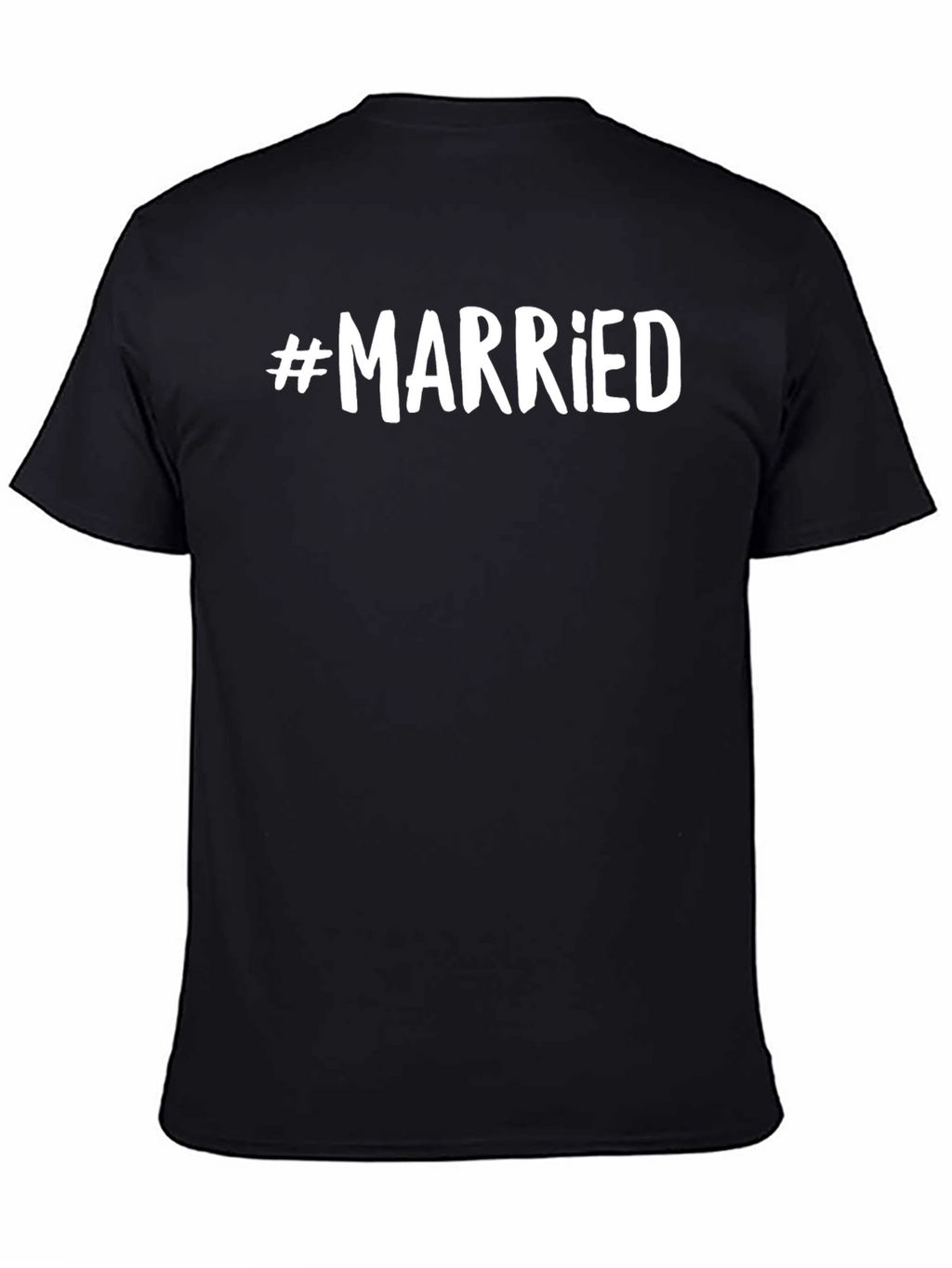 #Married Black Cotton Graphic T-Shirt