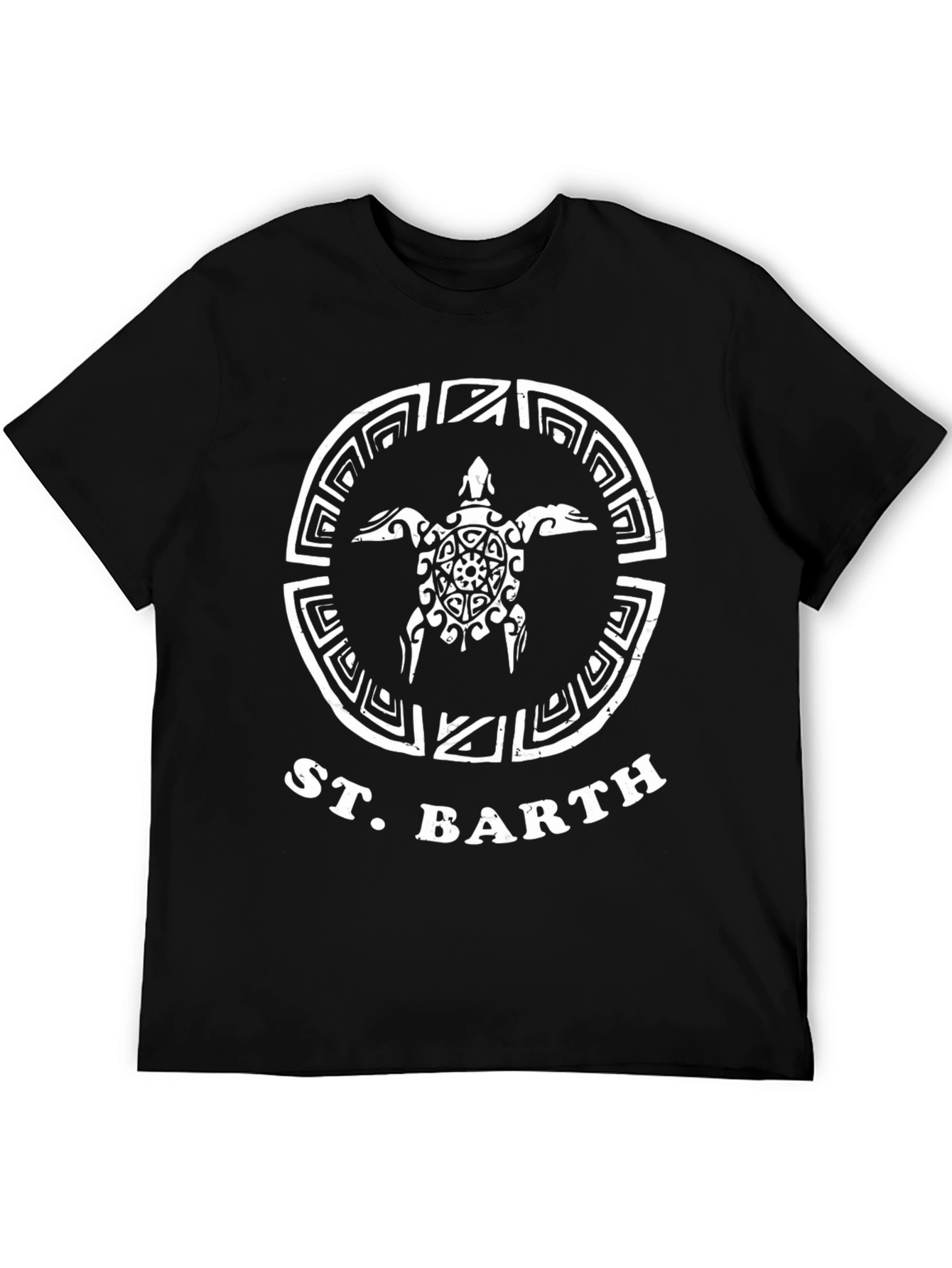 St. Barth Turtle Graphic Black T-Shirt