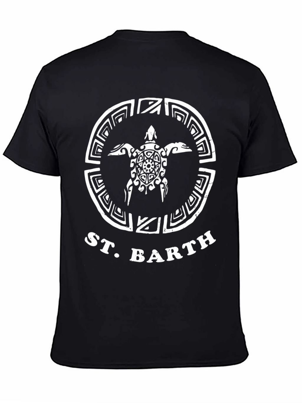 St. Barth Turtle Graphic Black T-Shirt