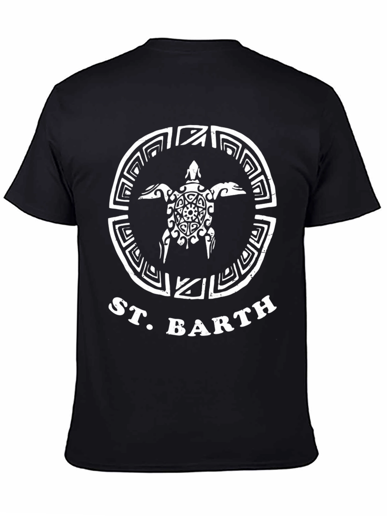 St. Barth Turtle Graphic Black T-Shirt