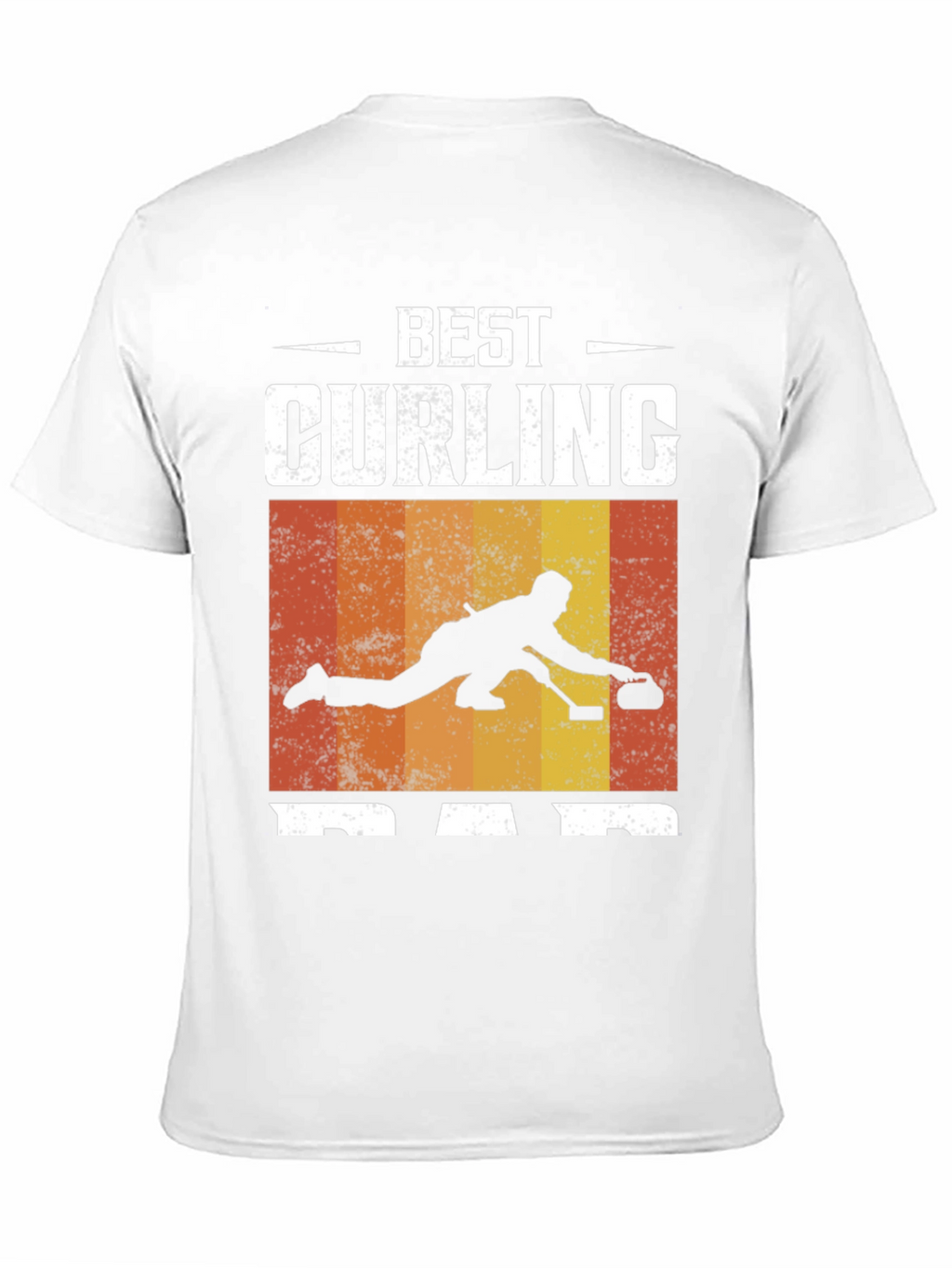 Best Curling Dad T-Shirt Black Graphic Tee