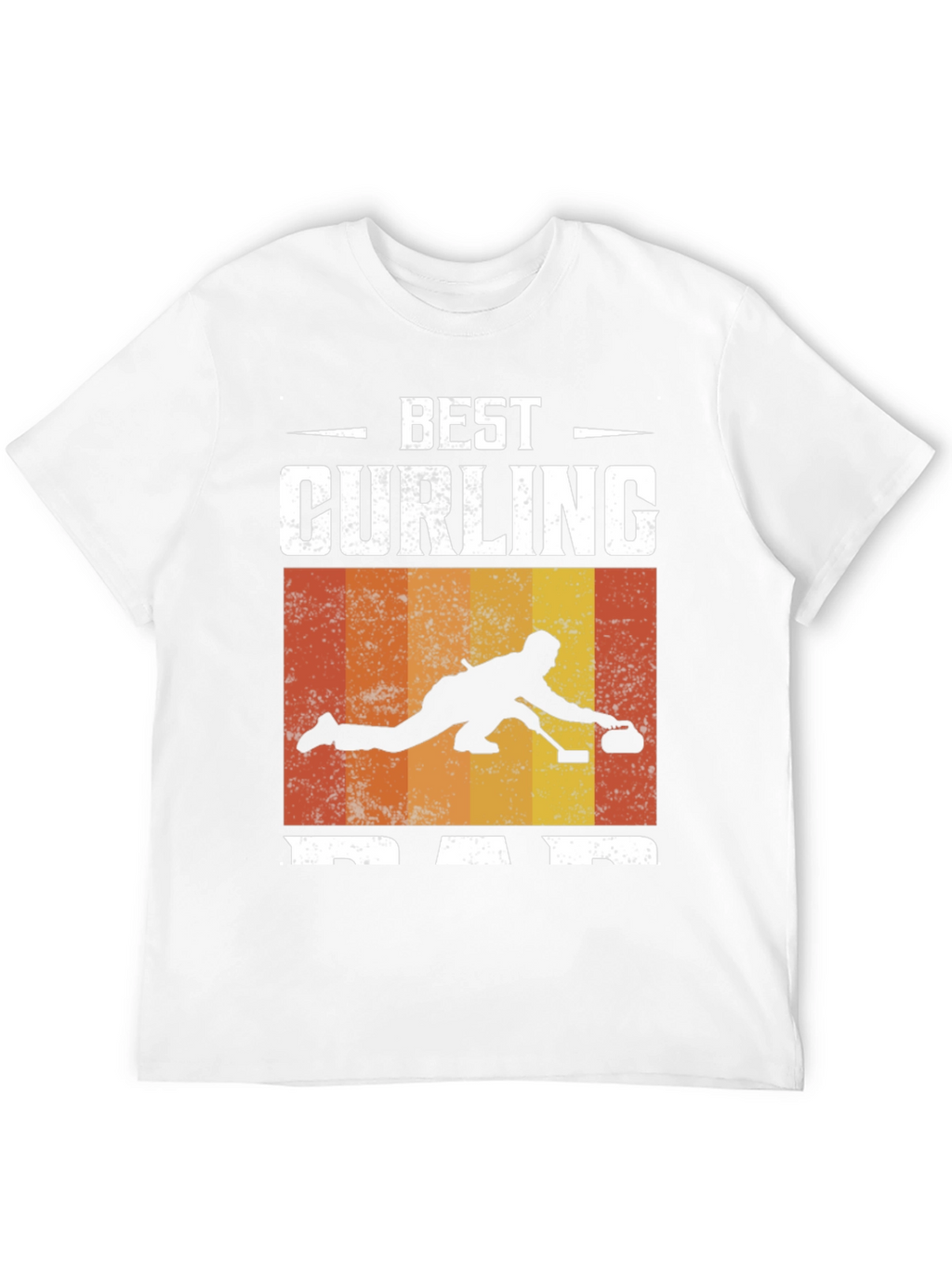 Best Curling Dad T-Shirt Black Graphic Tee
