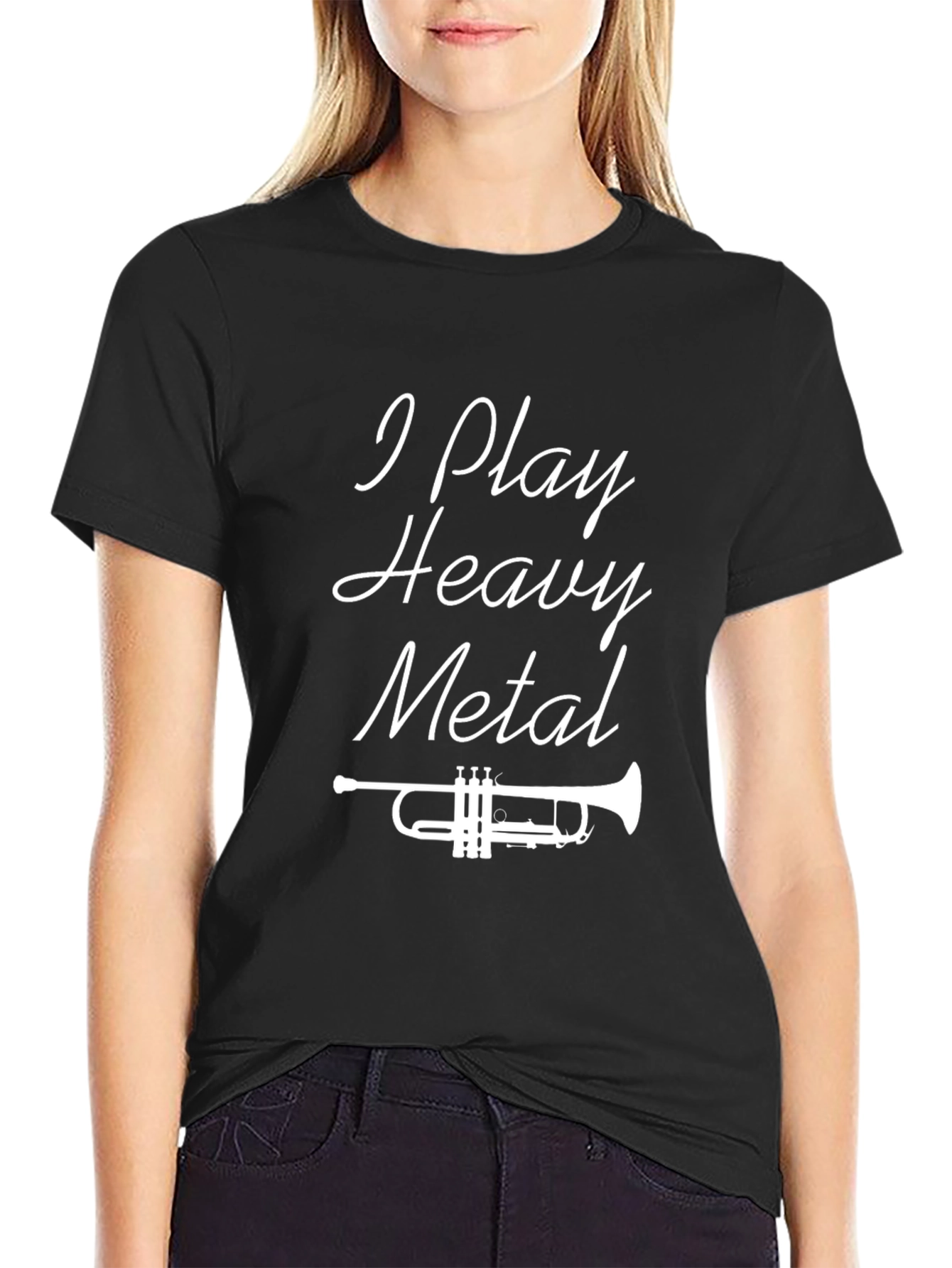 I Play Heavy Metal Trumpet Graphic Tee