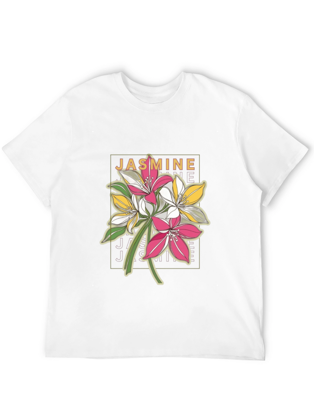 Jasmine Flower T-Shirt - Modern Floral Tee