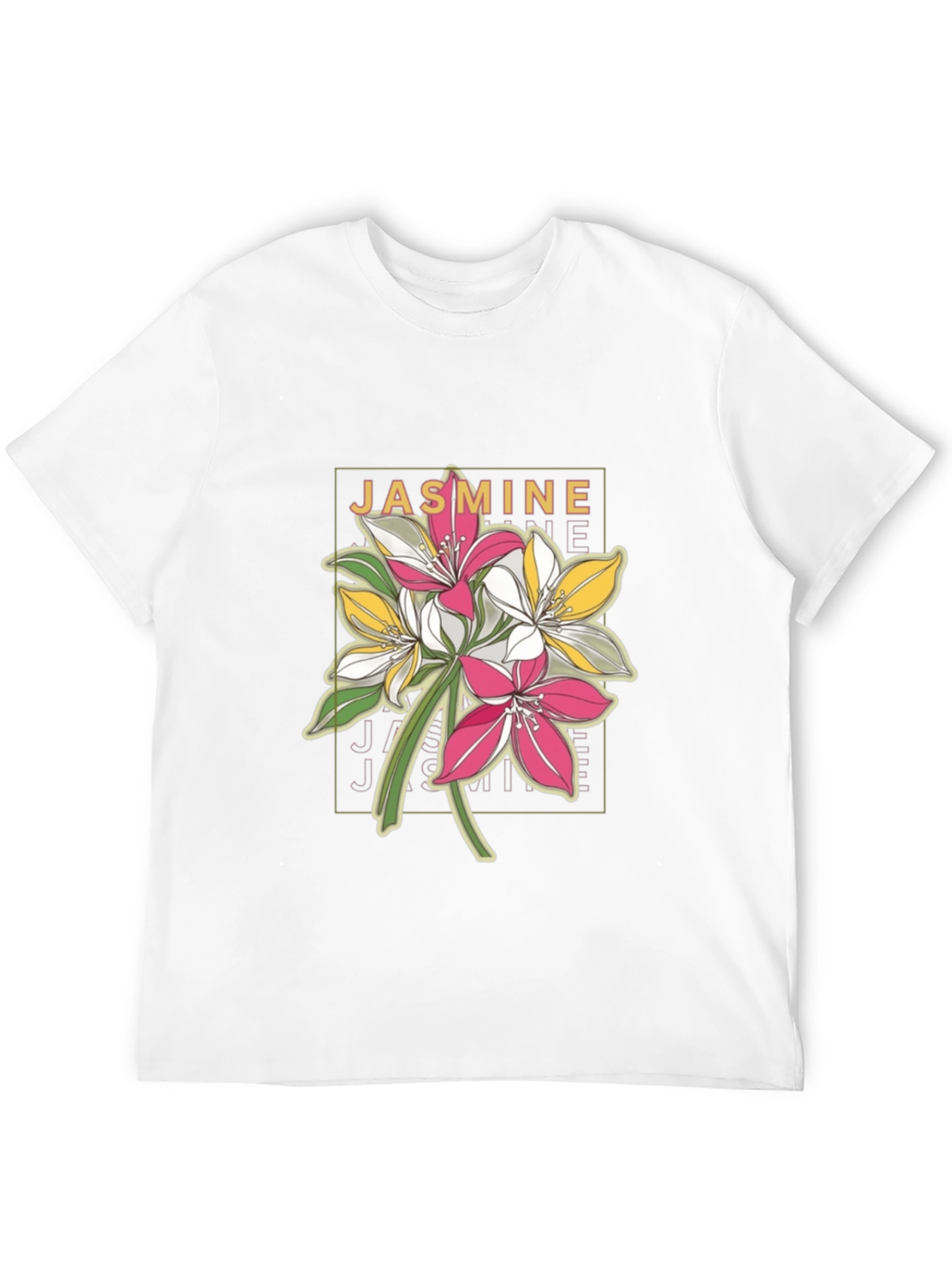Jasmine Flower T-Shirt - Modern Floral Tee