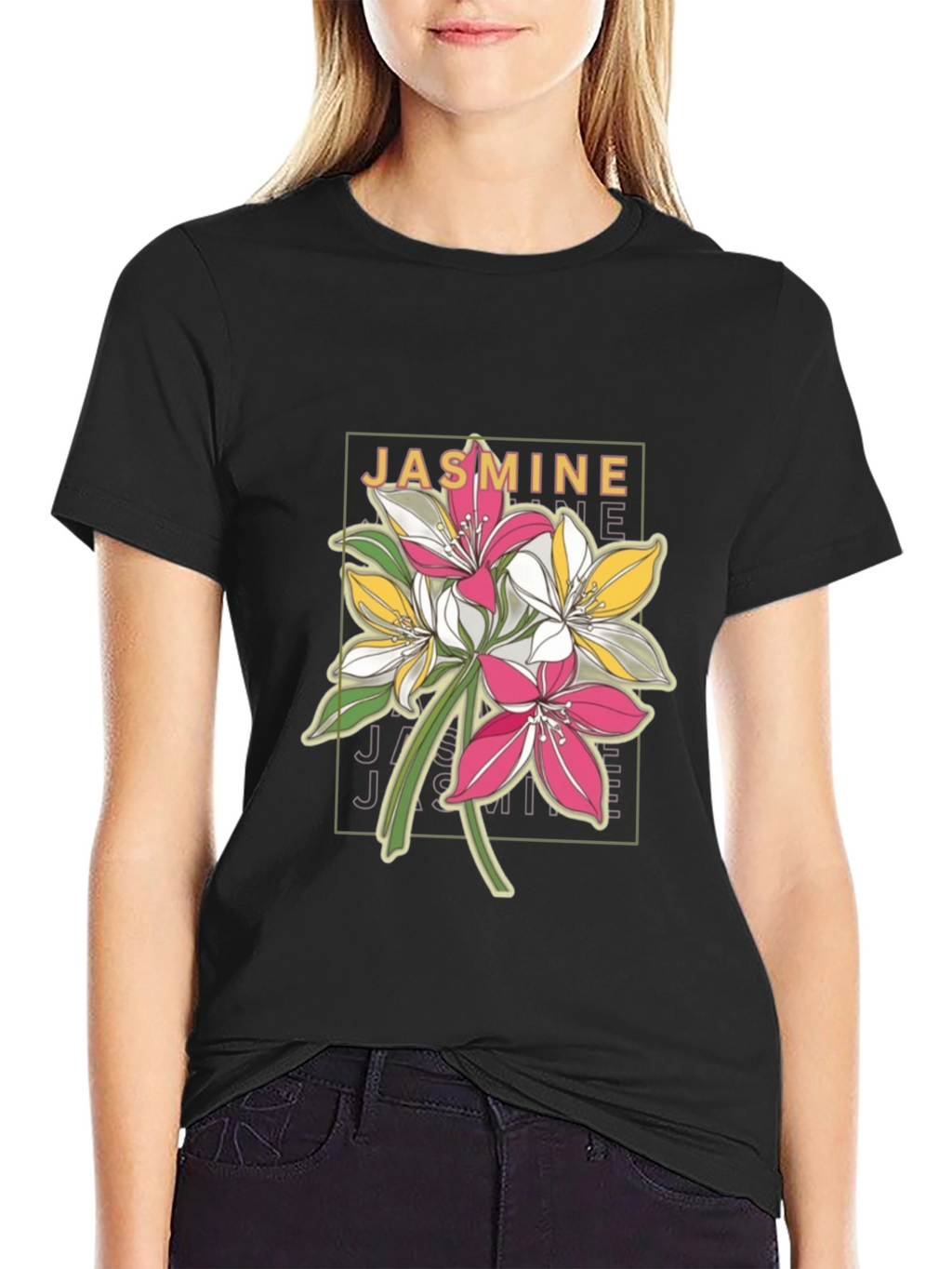 Jasmine Flower T-Shirt - Modern Floral Tee