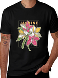 Jasmine Flower T-Shirt - Modern Floral Tee
