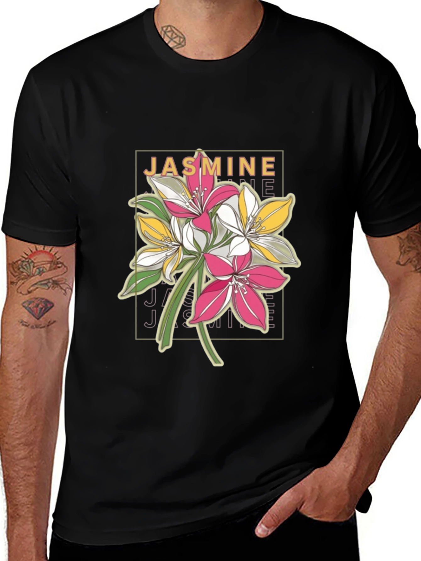 Jasmine Flower T-Shirt - Modern Floral Tee