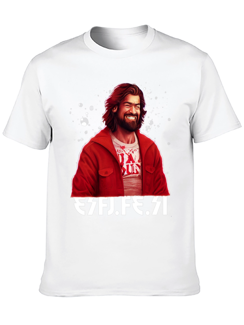 Mans Graphic Tee - Funny Design Black Casual Shirt