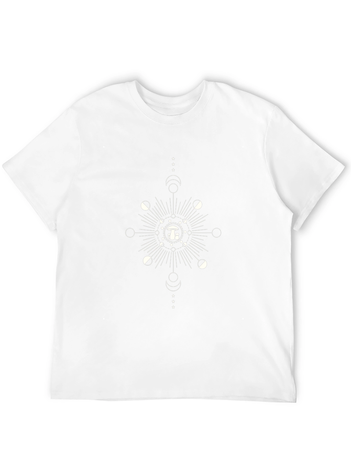 Mushroom Moon Phases Graphic Tee - Black