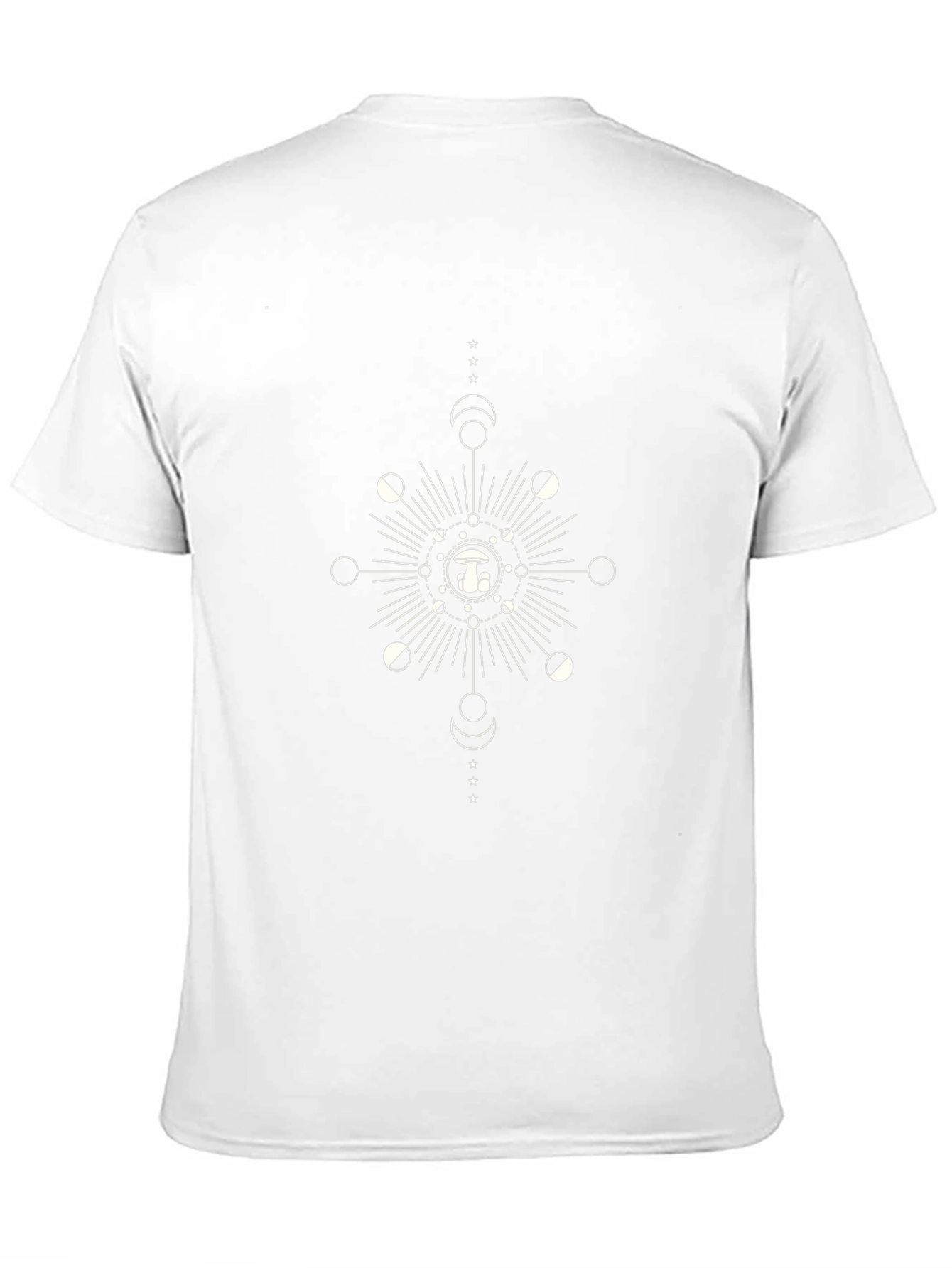 Mushroom Moon Phases Graphic Tee - Black