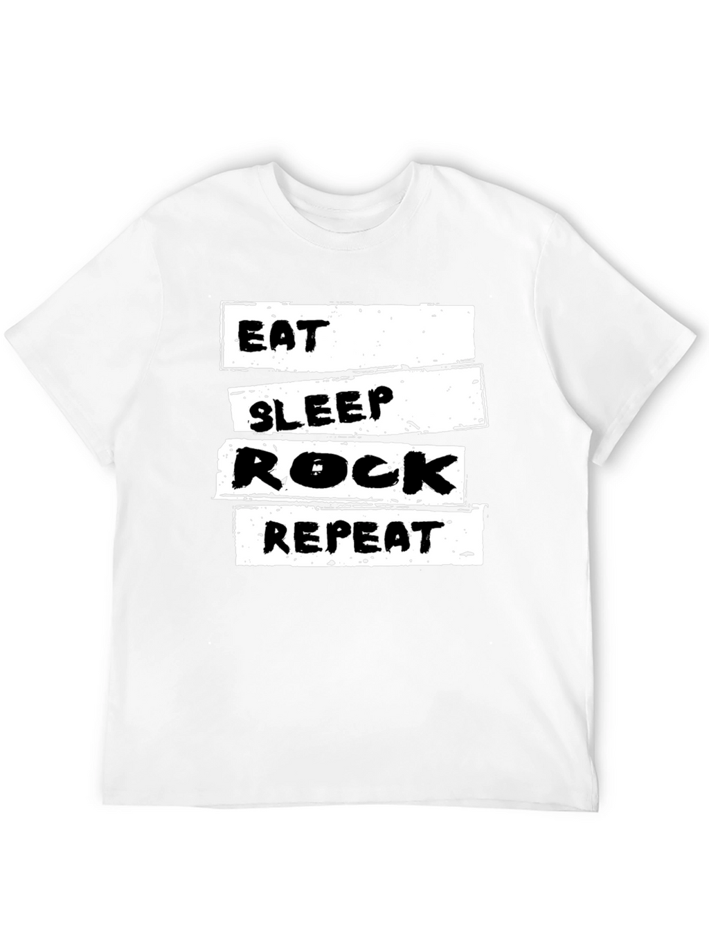 Eat Sleep Rock Repeat T-Shirt - Black Cotton Tee