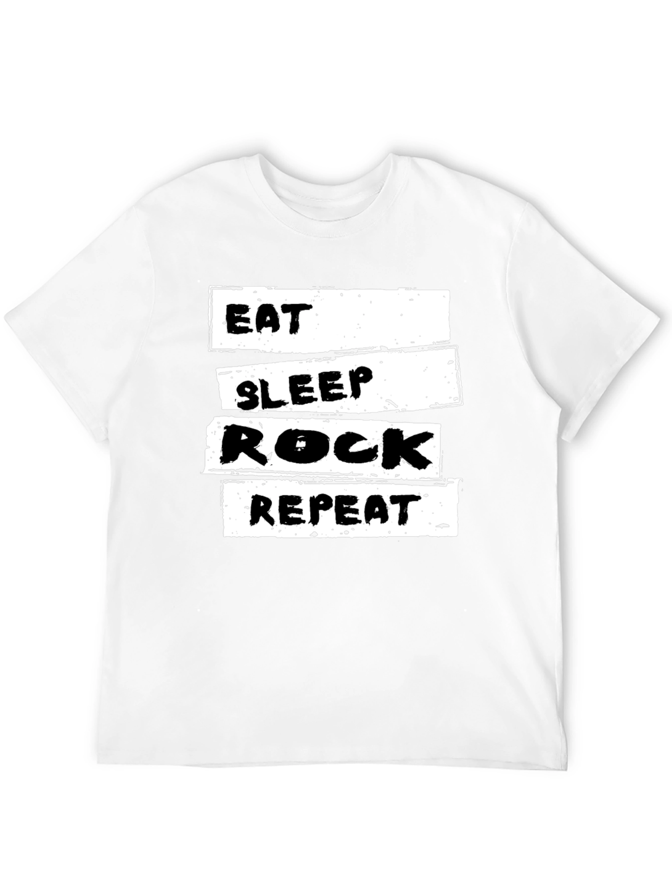 Eat Sleep Rock Repeat T-Shirt - Black Cotton Tee