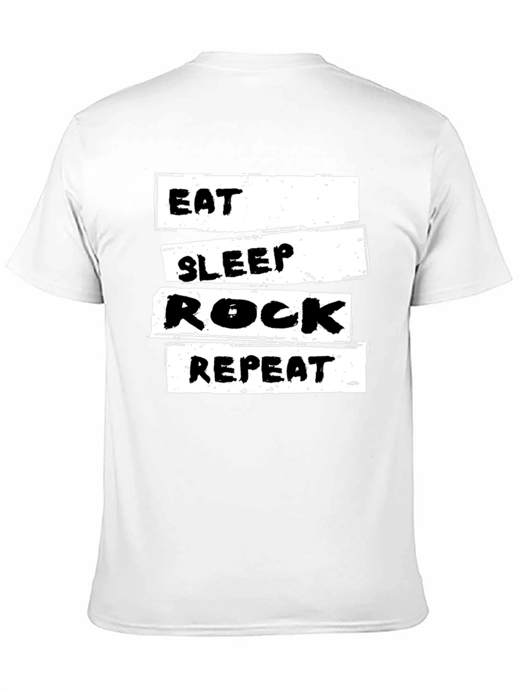Eat Sleep Rock Repeat T-Shirt - Black Cotton Tee