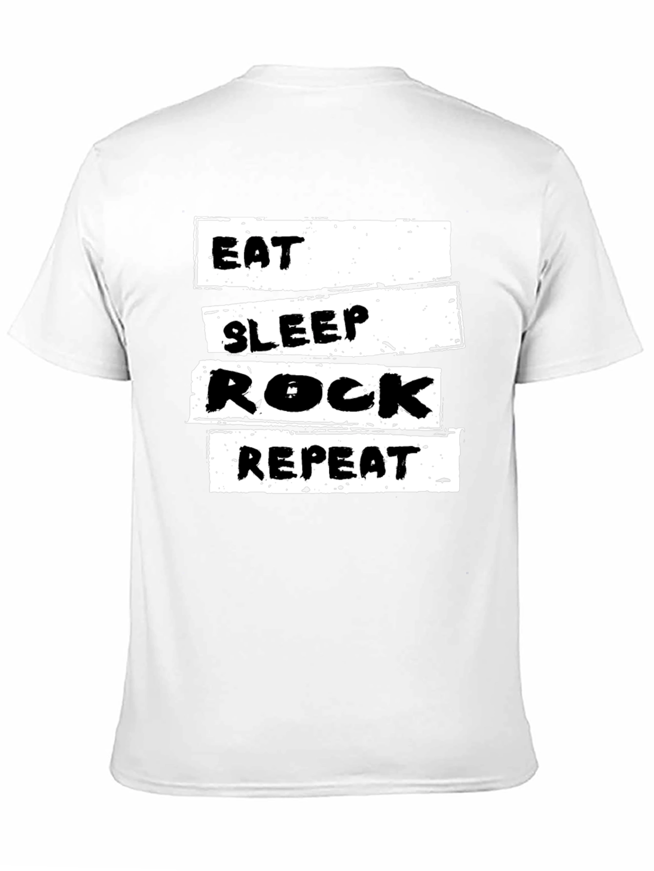 Eat Sleep Rock Repeat T-Shirt - Black Cotton Tee