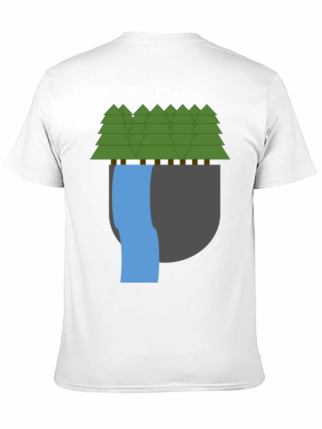 Nature Scene Graphic Tee - Black Cotton Blend