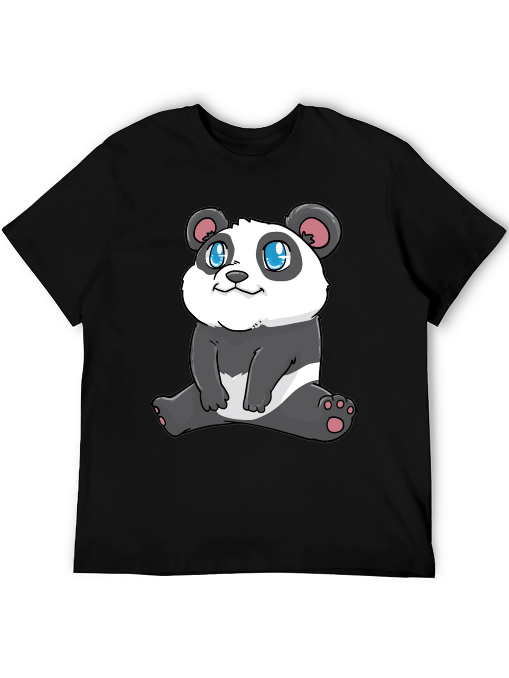 Cute Panda Graphic Tee - Stylish Black T-Shirt