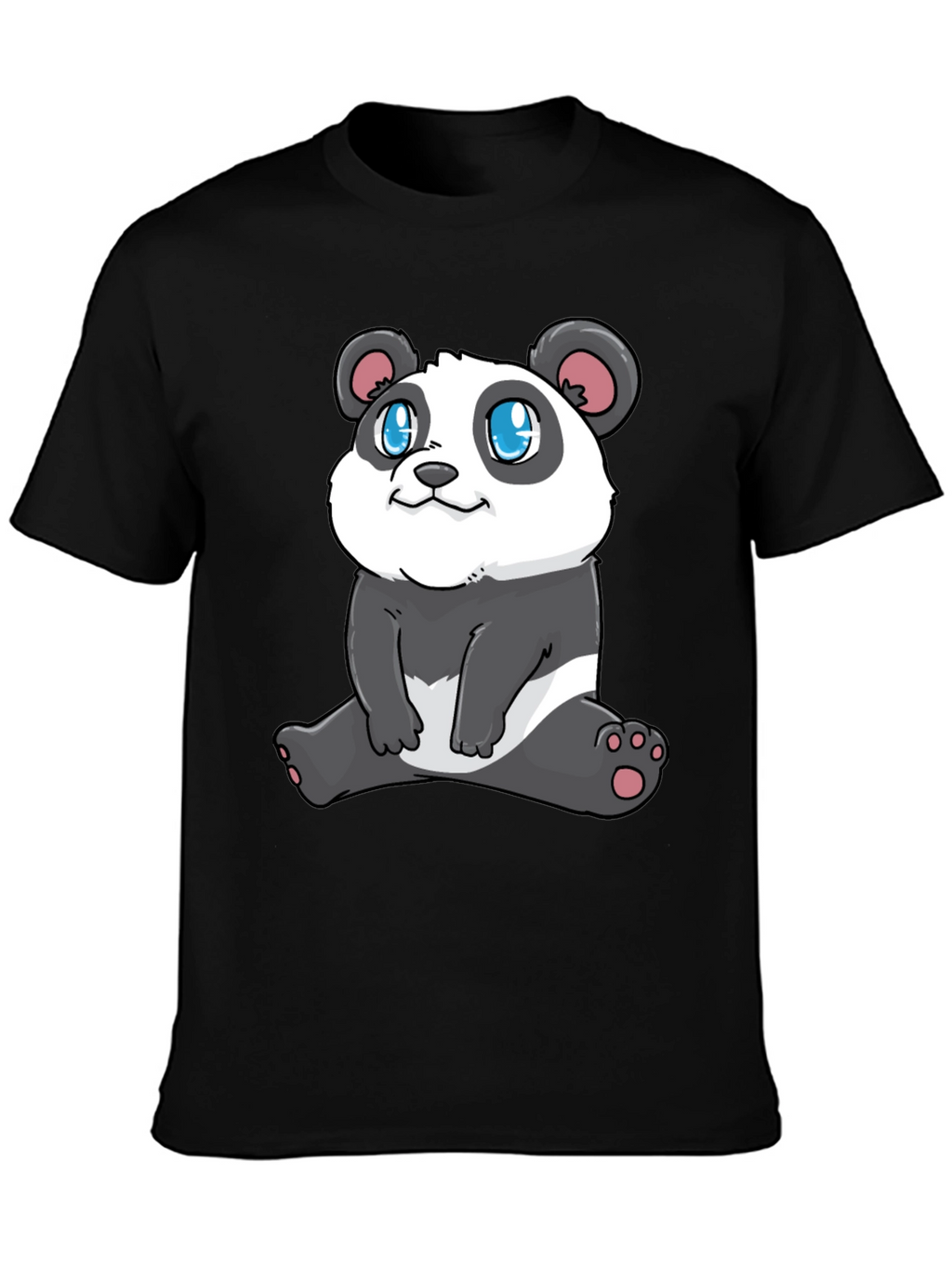 Cute Panda Graphic Tee - Stylish Black T-Shirt