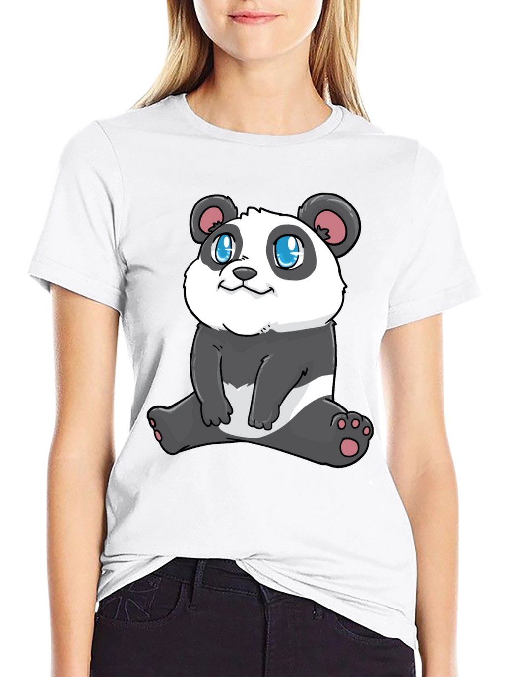 Cute Panda Graphic Tee - Stylish Black T-Shirt
