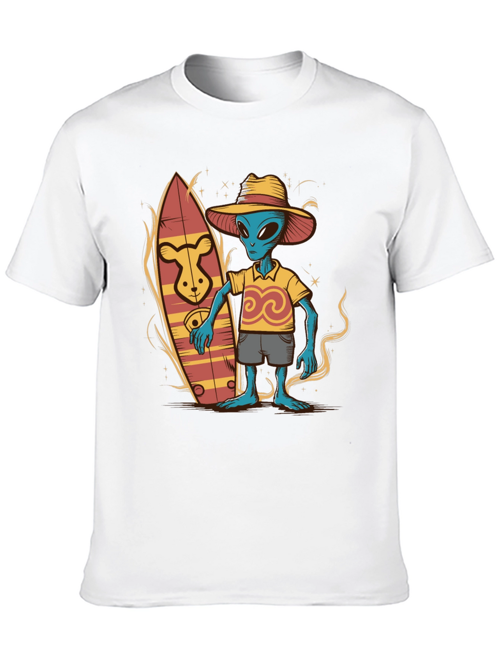 Alien Surfer T-Shirt - Funky Graphic Tee
