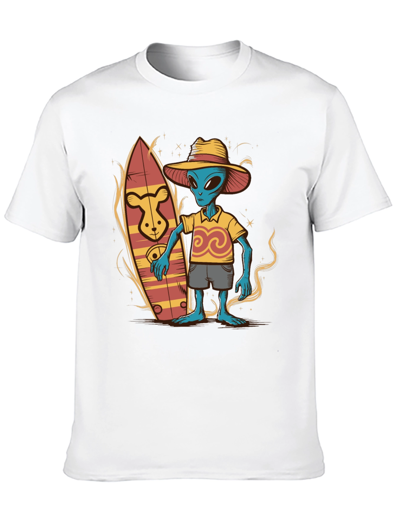 Alien Surfer T-Shirt - Funky Graphic Tee