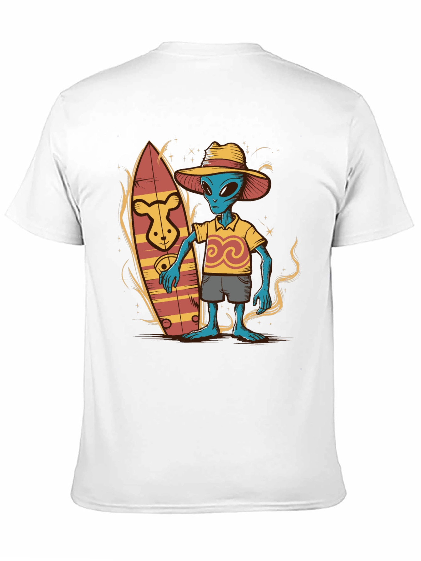 Alien Surfer T-Shirt - Funky Graphic Tee