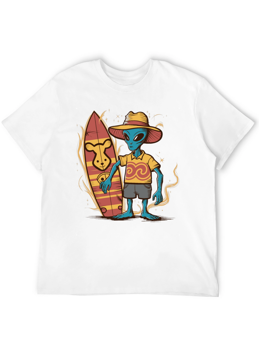 Alien Surfer T-Shirt - Funky Graphic Tee
