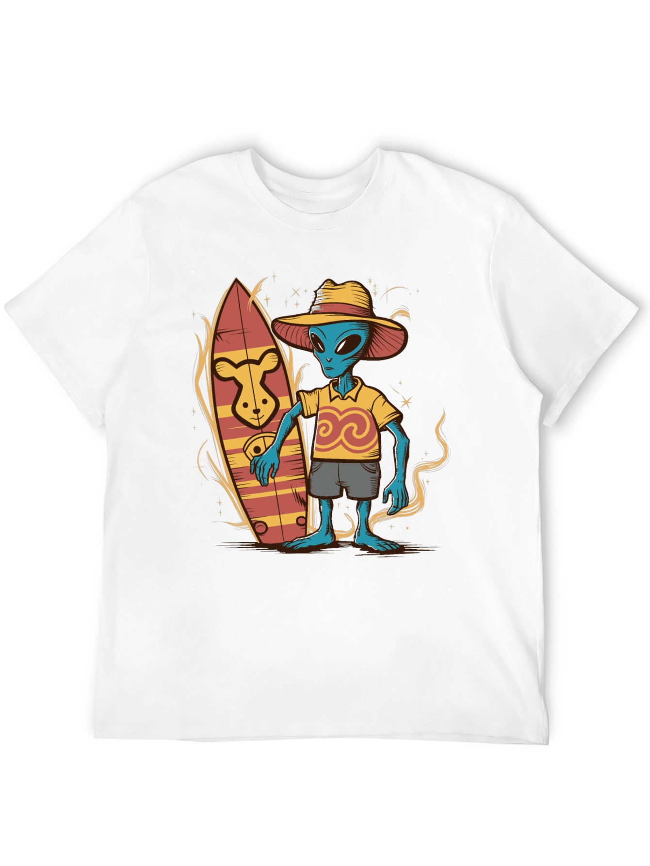 Alien Surfer T-Shirt - Funky Graphic Tee