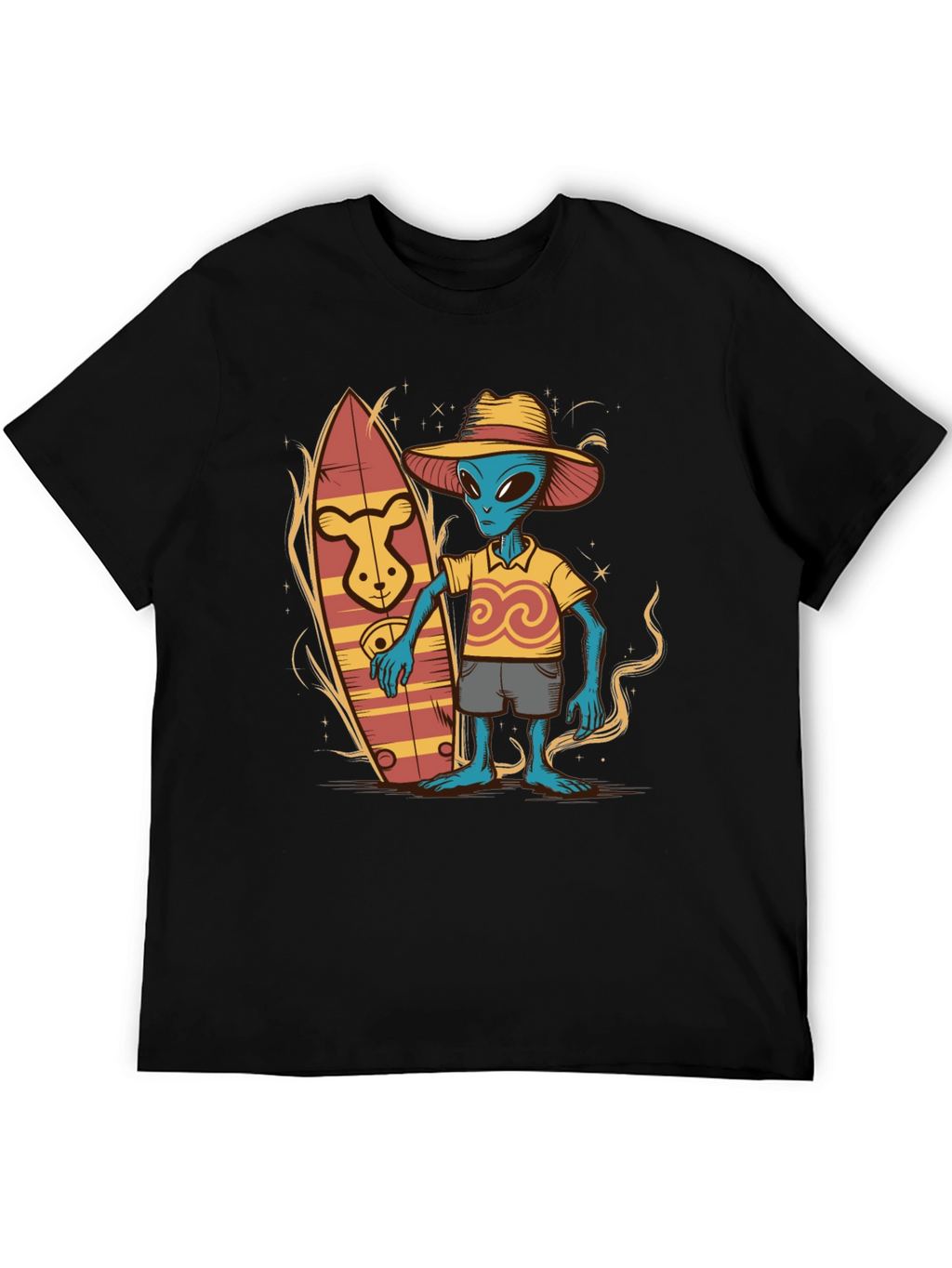 Alien Surfer T-Shirt - Funky Graphic Tee