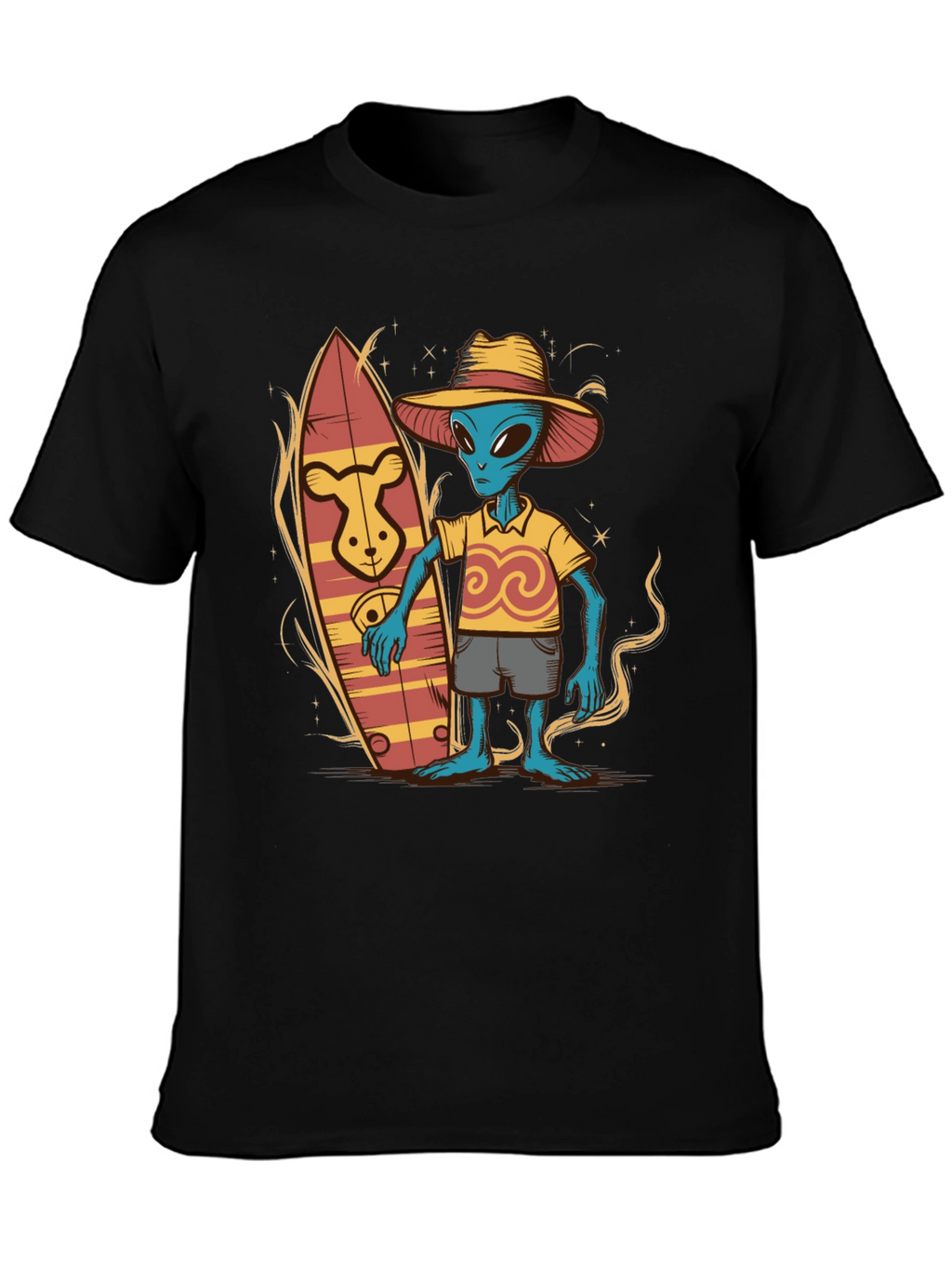 Alien Surfer T-Shirt - Funky Graphic Tee