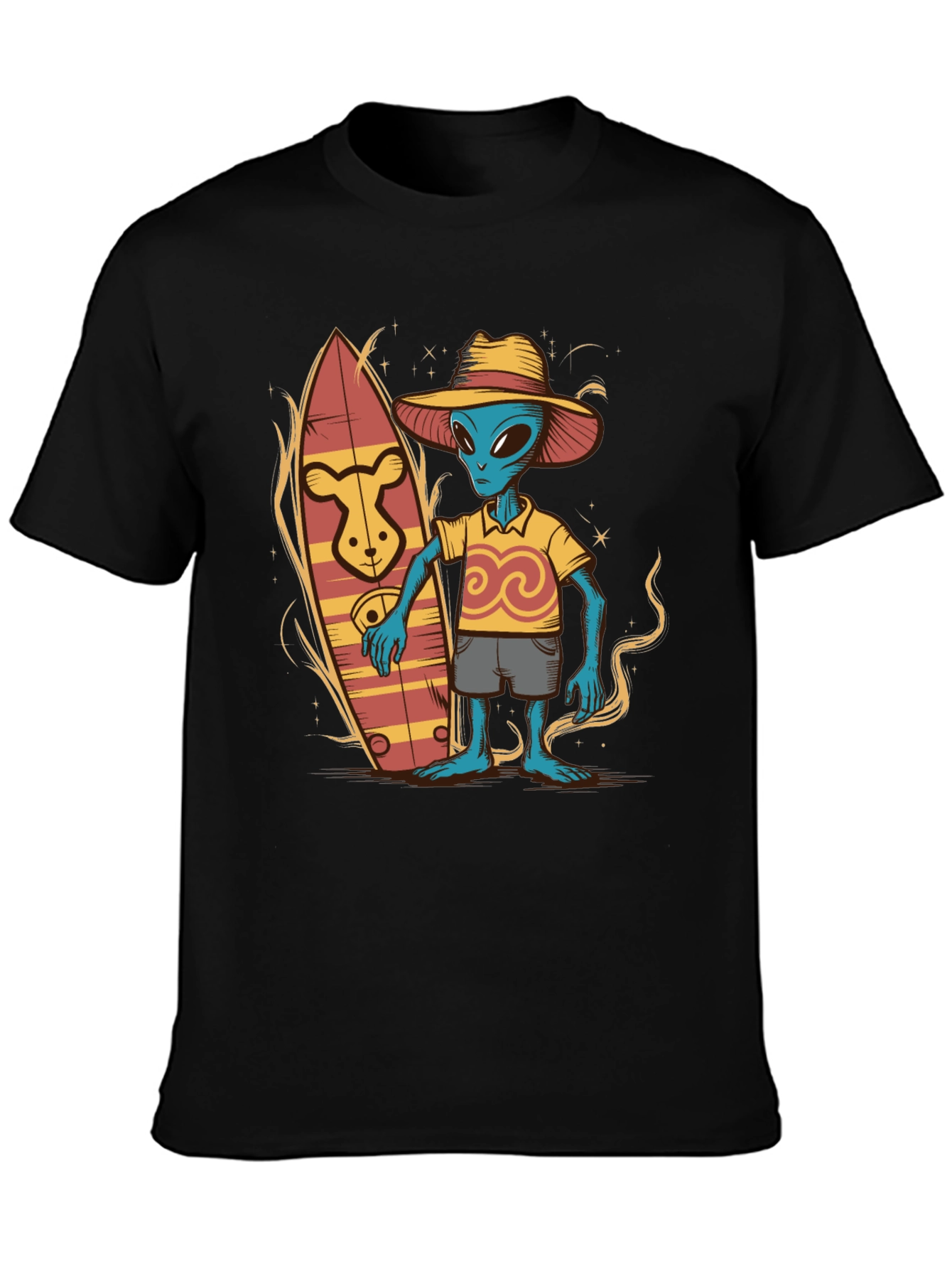 Alien Surfer T-Shirt - Funky Graphic Tee