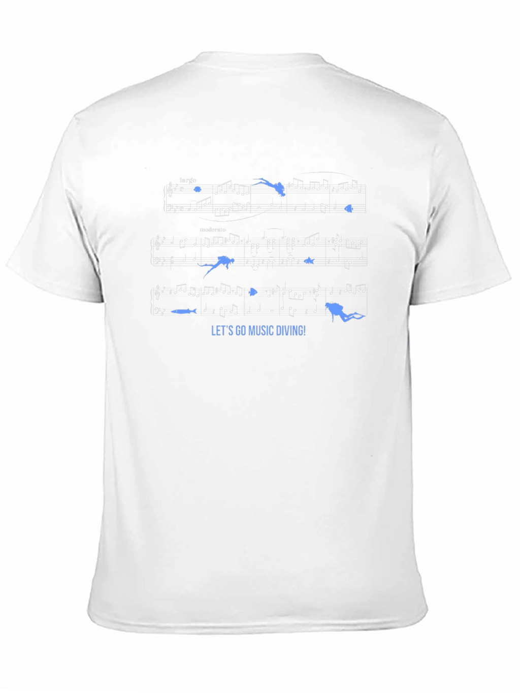 Music Diving Tee - Black Cotton T-Shirt