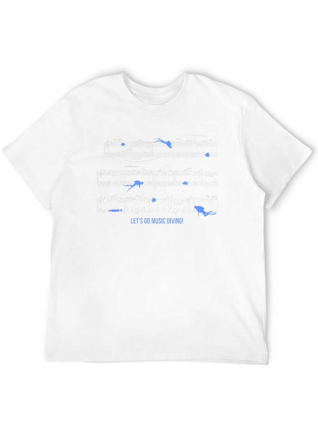 Music Diving Tee - Black Cotton T-Shirt