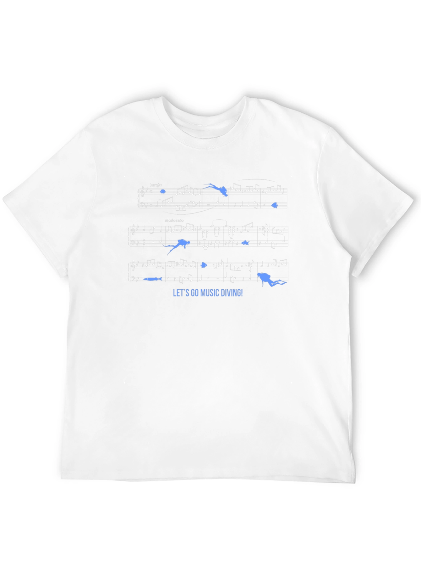 Music Diving Tee - Black Cotton T-Shirt