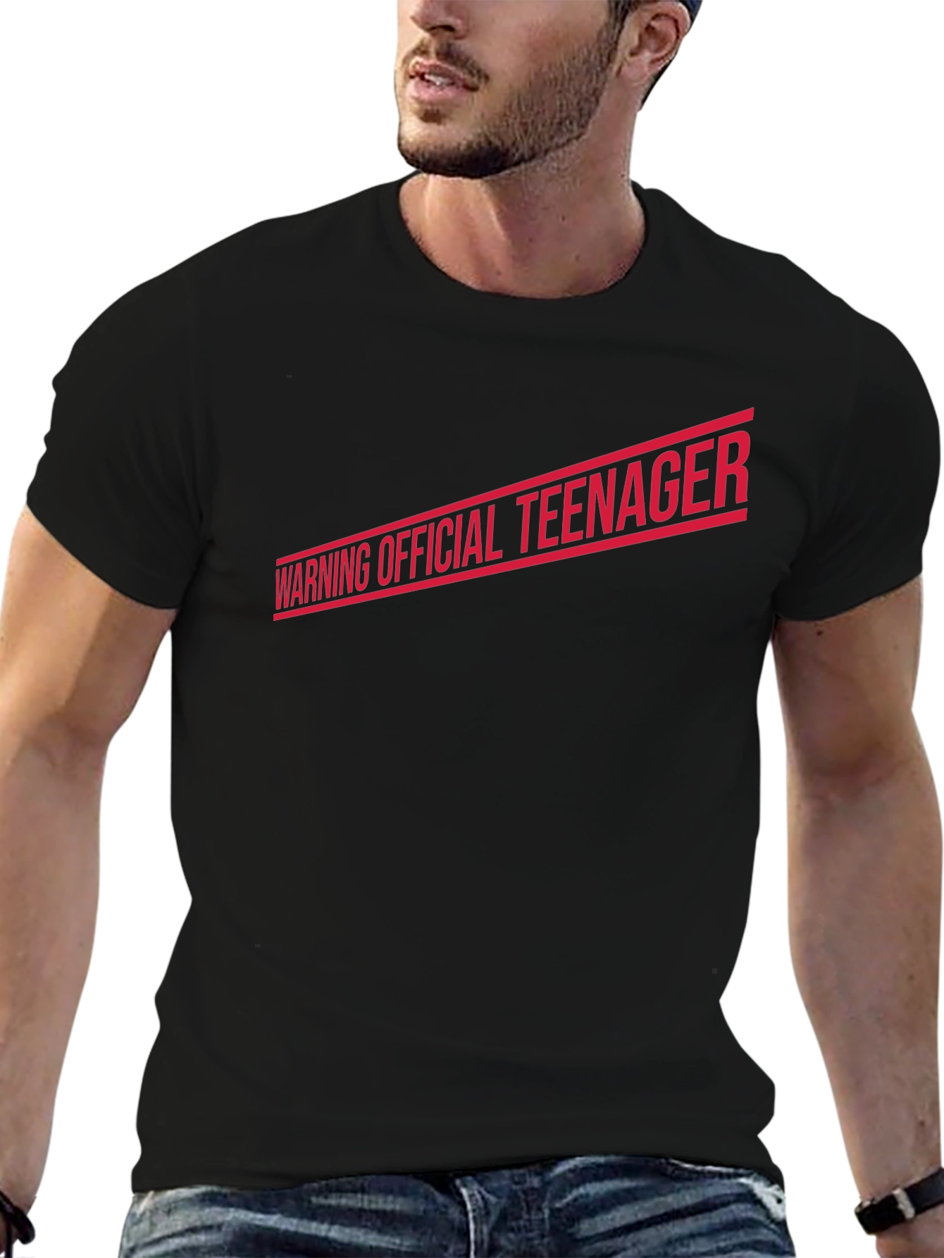 Warning Official Teenager T-Shirt - Black